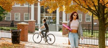 Students visiting campus in in person, virtually, and by connecting with other students.